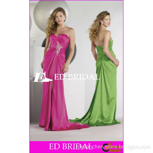 A-Line/Princess Sweetheart Sweep Train Charmeuse Western Style Prom Dresses